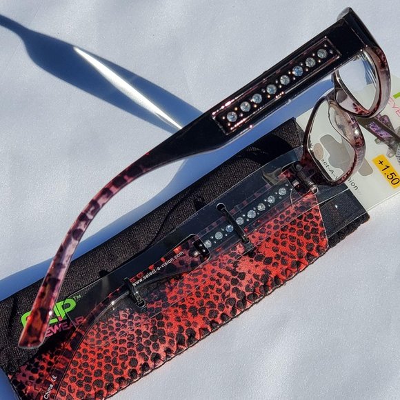 Flip Eyewear Readers +1.50 Black/Red - Picture 6 of 7